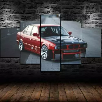 Роскошный классический спортивный автомобиль E34, 5 шт., настенные художественные холсты, постеры, картины для гостиной, офиса, домашнего декора, украшения для картин 20x35 20x45 20x55cm