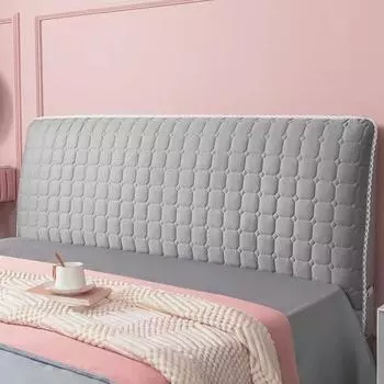 Роскошный клетчатый чехол на изголовье кровати, теплые бархатные чехлы на спинку кровати «все включено», мягкая кровать, защита от пыли, утолщенная защита для спины W100 x H70cm