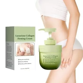 Роскошный коллагеновый укрепляющий крем для кожи, лосьон для тела, улучшает состояние тусклой, грубой и сухой кожи, глубоко увлажняет и подтягивает 100 г зелёный