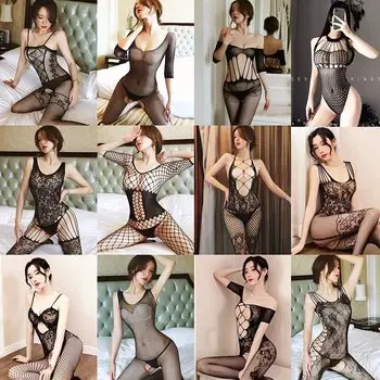 Роскошный комплект из 12 предметов сексуального нижнего белья, супер высокие трико, нейлоновые футболки, экстремальные кружевные соблазнительные трусики для косплея, сексуальное женское белье, сорочка, прозрачная