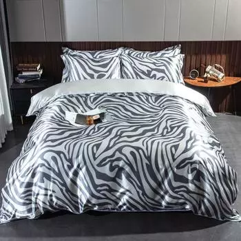 Роскошный комплект постельного белья из натурального шелка Mulberry, высококачественный атласный гладкий пододеяльник, комплект постельного белья размера «king-size», комплект постельного белья размера «queen-size» Twin 3pcs