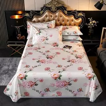 Роскошный комплект постельного белья с вышивкой, домашний декор для кровати, комплект простыней Queen King Size, удобное покрывало с цветком на кровати 2 Pcs 160x210cm