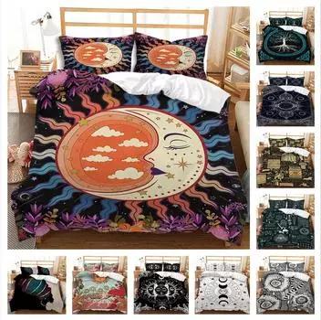 Роскошный комплект постельного белья с экзотическим принтом, полноразмерная двуспальная кровать, удобное пододеяльник, супермягкое дышащее постельное белье из микрофибры на молнии DE 100x135cm