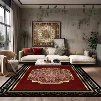 Роскошный ковер большого размера для гостиной, дивана, коврики для спальни в европейском и американском стиле, нескользящий коврик для крыльца, можно стирать 60x90cm 23.6x35.4in
