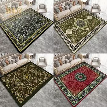 Роскошный ковер Court Persia для большой гостиной, домашний коврик для пола, украшение, винтажный стол, диван, гостиная, кафе, нескользящий моющийся ковер 30x50cm-12x20in