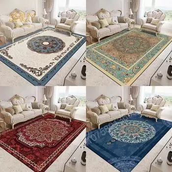 Роскошный ковер в персидском стиле для гостиной, украшение для дома, 180x280 см, войлочный ковер, нескользящий, для дивана, кофейный, прикроватный, индивидуальный напольный коврик 30x50cm-12x20in