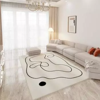 Роскошный ковер в стиле ваби-саби в японском стиле: Универсальный вариант для гостиной, спальни или прикроватной тумбочки 100x100cm