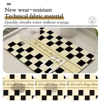 Роскошный коврик для сушки посуды для кухни, дренажные коврики для столовых приборов, быстросохнущий коврик, подставка под столовые приборы, коврики для ванной комнаты 30x40cm