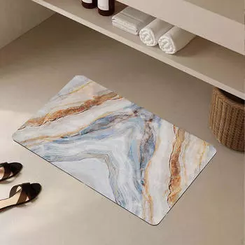 Роскошный коврик для ванной для быстрого высыхания и впитывания воды - Идеальный 45 см x 70 см для ванной комнаты style C