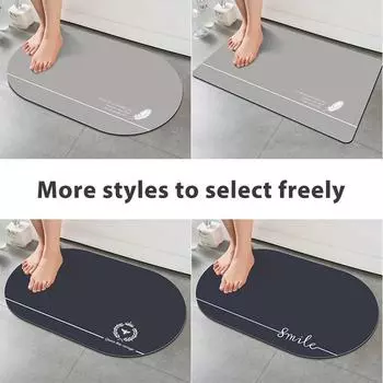 Роскошный коврик для ванной из диатомовой грязи, быстросохнущий коврик для ванной, впитывающий противоскользящий коврик для душа, коврик для унитаза, коврик для входной двери 40cmx60cm