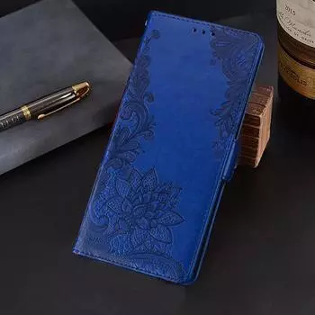 Роскошный кожаный чехол-бумажник с кружевным цветком для Samsung Galaxy S23 Ultra S22 S21 A04S A14 A54 A53 Xiaomi Remdi Note 11 iPhone 14 13 12 Pro Max откидная крышка For Samsung Galaxy A04S красный