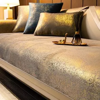 Роскошный кожаный чехол для дивана, подушка для сиденья, нескользящий чехол с широкой окантовкой, чехол для дивана, полотенце для дивана, современный простой универсальный защитный диван 45x45cmpillowcase1ps