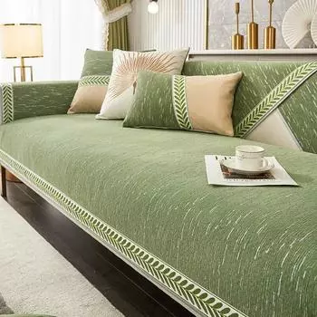 Роскошный кожаный чехол для дивана, подушка для сиденья, Нескользящий боковой чехол с вышивкой, чехол для дивана, полотенце для дивана, современная универсальная защита дивана 70x70cm 1pcs