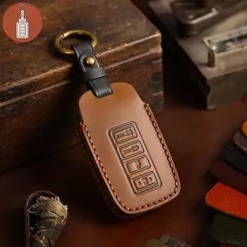 Роскошный кожаный чехол для ключей от машины для Lexus Es200 Rx Es300 Nx200 4 buttons чёрный