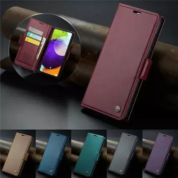 Роскошный кожаный чехол для Samsung A12 A13 A04S A20 A30S M10S A22S A54 A53 A52 A50 A23 A24 A50S A32 M32 A33 A34 A73 A72 A71 чехол с карманом для карт задняя крышка A73 5G синий