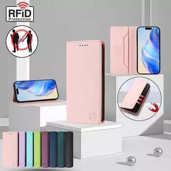 Роскошный кожаный чехол для Samsung Galaxy XCover 4/XCover 4S/XCover 6Pro/XCover 7 RFID-блокировка слота для карт Магнитная подставка для притяжения Ударопрочный откидной чехол Samsung XCover 4/4S темно-зеленого