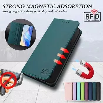 Роскошный кожаный чехол для Tecno Spark 30 30C 10C 7P GO Camon 30S POVA5 POVA6 RFID-блокировка слотов для карт Магнитная подставка для притяжения Ударопрочный откидной чехол Tecno Pova 4 светло-фиолетовый