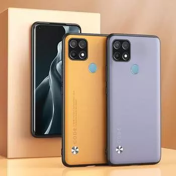 Роскошный кожаный чехол для телефона для OPPO A15 A15S A16 S A16S, силиконовый защитный чехол для Realme C21 Y C21Y C25Y C30 C35 Coque For OPPO A15 красный