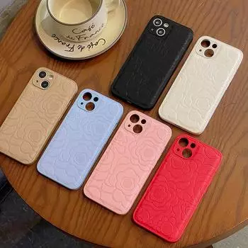 Роскошный кожаный чехол для телефона с 3D принтом «Цветок камелии» для Iphone 13 Pro Max Mini 12 11 7 8 Plus X Xs Xr Se 2020 2, женский чехол for iphone XS MAX чёрный