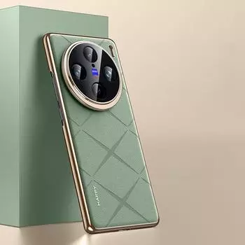 Роскошный кожаный чехол для телефона с покрытием для VIVO X100 Ultra X100S Pro, защитная задняя крышка для объектива камеры для VIVO X100 S Pro X100Pro For Vivo X100 чёрный