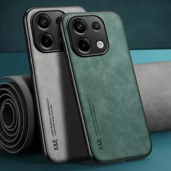 Роскошный кожаный чехол для Xiaomi Redmi Note 13 Pro 4G, магнитный силиконовый защитный чехол для телефона Redmi Note 13 Pro Plus 5G Redmi Note 13 4G светло-серый