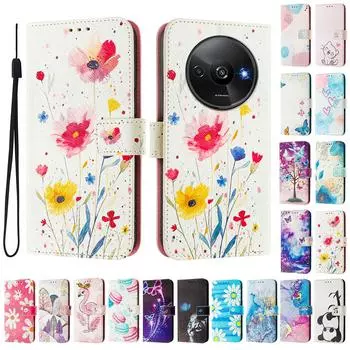 Роскошный кожаный чехол-кошелек с цветочным рисунком из искусственной кожи в стиле книги для Xiaomi 5X 6X 11, Redmi 6 7 8 9 10 12, Redmi Note 9 10 11 12... Xiaomi Mi A1 (Mi 5X) белый