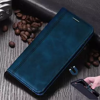 Роскошный кожаный чехол-кошелек с магнитной застежкой для Samsung Galaxy A01 Core A21S A51 A71 A31 A41 M11 M21 M31 M30S A 51 71 A515 A71, мягкий чехол с откидной крышкой Samsung Galaxy M30S чёрный