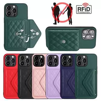 Роскошный кожаный чехол-кошелек с несколькими слотами для карт в стиле CC, задняя крышка для iPhone 15 14 13 12 11 Pro Max XR XS Max 7 8 Plus iPhone 15 Pro Max чёрный