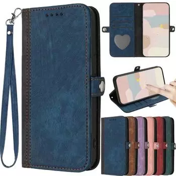 Роскошный кожаный чехол-кошелёк с подставкой для карточек для iPhone 15 14 Plus 13 12 11 Pro Max для Samsung S24 S23 S22 S21 Ultra Plus Note20Ultra A05 A15 iPhone 6/6S фиолетовый