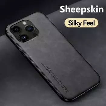 Роскошный кожаный чехол с магнитной застежкой для Iphone 14 13 12 11 Pro Max Mini Xr Xs X 8 7 Plus Se 14pro, автомобильный держатель из овчины в стиле ретро, мягкий чехол For SE2020-SE 2022 серый