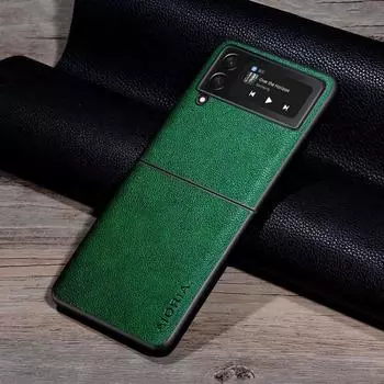 Роскошный кожаный чехол с защитой от царапин для Samsung Galaxy Z Flip3 Flip 3 5g противоударный защитный чехол для Samsung Z Flip 3 for Galaxy z flip 3 красный