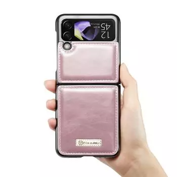 Роскошный кожаный чехол с защитой от пыли для Samsung Galaxy Z Flip 4 5g Flip4 Flip3 Flip 3 Zflip4 Защитный чехол Fundas for Samsung z Flip 4 синий