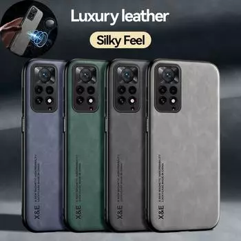 Роскошный ретро кожаный чехол для Xiaomi Redmi Note 14 13 12 11 Pro 12s 11S 10S 10 14T 11T 12T 13T K80 K7012C 14C 13C 10C Мягкий силиконовый чехол для телефона с рамкой Redmi Note 11 (4G) 6.43inch синий