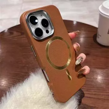 Роскошный кожаный магнитный чехол для iPhone 16 15 14 13 12 11 Pro Max противоударный чехол iPhone 11 белый