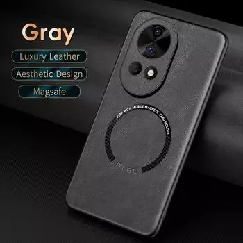 Роскошный кожаный магнитный чехол Magsafe для Huawei Nova 12 11 10 Pro Автомобильный чехол Силиконовый противоударный чехол с полной защитой Huawei Nova 12 чёрный