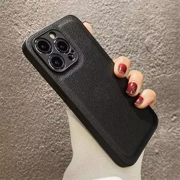 Роскошный кожаный текстурированный чехол с квадратной рамкой для Iphone 13 12 11 Pro Max Mini Xr X Xs 7 8 Plus Se 2022 противоударный силиконовый чехол for iphone 13 mini чёрный