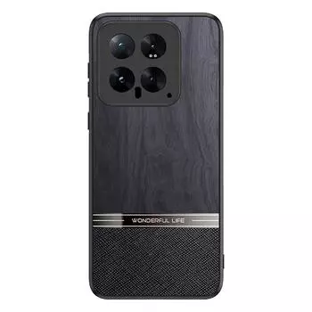 Роскошный кожаный тонкий чехол для телефона Xiaomi 14T Pro Poco X6 F6 M4 Pro Redmi Note 14 Pro+ 13 противоударный мягкий бампер Xiaomi 14T чёрный