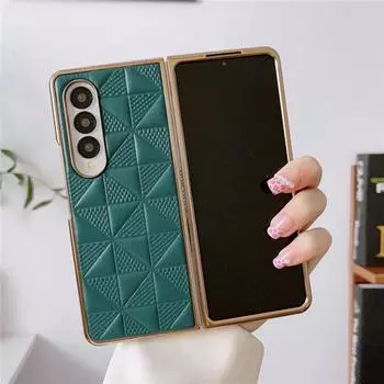 Роскошный кожаный ультратонкий гальванический полный защитный чехол для Samsung Galaxy Z Fold 4 3 5G, противоударный чехол для телефона Funda For Z Fold 3 5G