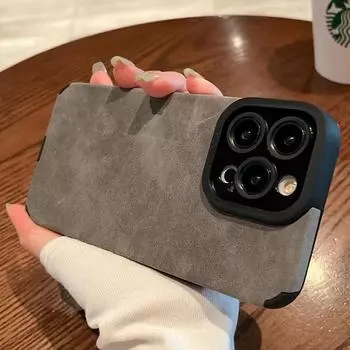 Роскошный кожаный защитный чехол для объектива камеры, мягкий чехол для телефона для iphone 15 14 13 12 11 Pro Max Plus, матовый противоударный бампер, задняя крышка For iPhone 15 Pro