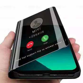 Роскошный кожаный зеркальный чехол-книжка для Samsung Galaxy S24 Plus Ultra S 24 S24Plus S24Ультра противоударный кожаный чехол-бампер For Samsung S24 Ultra чёрный