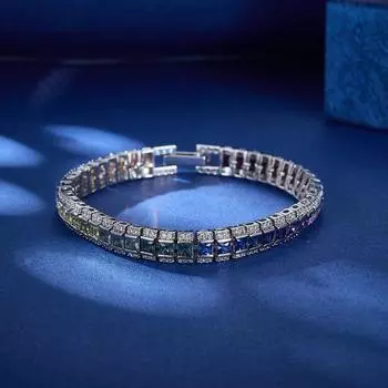 Роскошный красочный квадратный браслет из бусин, модные регулируемые модные украшения для женщин разноцветный