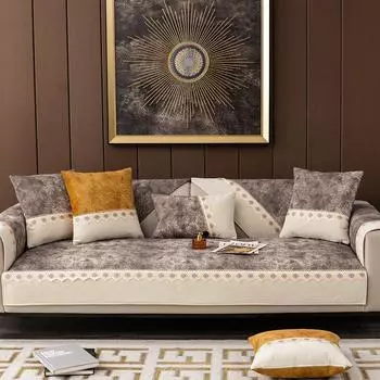 Роскошный кружевной чехол для дивана, нескользящий для 3-местного синели, пэчворк, L-образный чехол для дивана, чехол для стула, защита для мебели для гостиной Cushion cover30x50cm