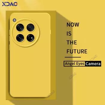 Роскошный квадратный чехол из жидкого силикона Angel Eyes для OnePlus 12 5G, мягкие чехлы для мобильных телефонов OnePlus12 360, противоударные чехлы OnePlus 12