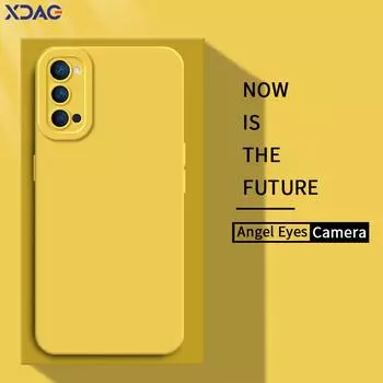 Роскошный квадратный чехол из жидкого силикона с ангельскими глазками для OPPO Reno 4 Pro SE Z 5G, мягкая задняя крышка Reno4 4Pro 4SE 4Z, противоударный чехол OPPO Reno4 5G