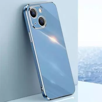 Роскошный квадратный чехол с покрытием для iPhone 15 13 12 11 Pro Max 6 7 8 14 Plus XS X XR силиконовый простой золотой гальванический чехол для телефона For iPhone 13 ProMax