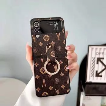 Роскошный квадратный складной чехол для мобильного телефона Samsung Galaxy Z Flip 5 Z Flip 4 Z Flip 3 для OPPO Find N2 для Huawei P50 Карманная мягкая задняя крышка For Samsung Z Flip1 белый