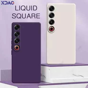 Роскошный квадратный жидкий силиконовый чехол для Meizu 21 Pro 21Pro 5G 360 защитный мягкий чехол для телефона Meizu21Pro водонепроницаемый чехол Meizu 21 Pro