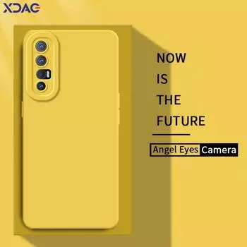Роскошный квадратный жидкий силиконовый чехол для задней панели OPPO Reno3 3Pro Reno 3 Youth Reno3Pro 5G мягкий 360 противоударный чехол для телефона Angel Eyes OPPO Reno 3 5G