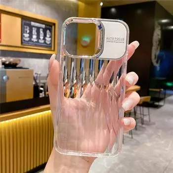 Роскошный лазерный мечтательный мягкий чехол для телефона для iPhone 15 Pro 14 13 12 Pro Max, прозрачная рамка для линз с окном, бампер, чехлы For iPhone12 Pro Max