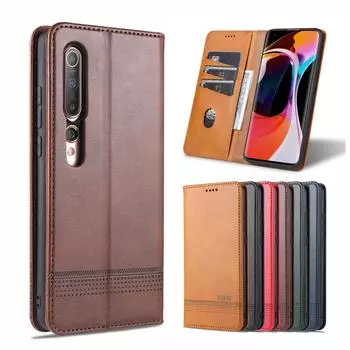 Роскошный магнитный адсорбционный кожаный чехол для Xiaomi Mi 10 / Mi 10 Pro 5G Flip Cover Protective Case capa fundas Xiaomi Mi 10 5G&Only Case